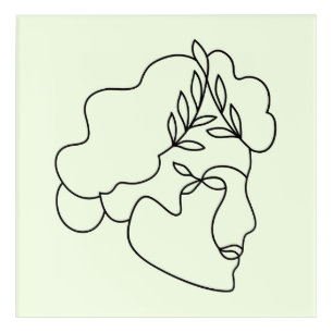Nature Within – Abstract Botanical Face Line Art