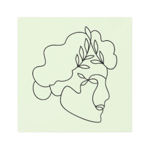 Nature Within – Abstract Botanical Face Line Art
