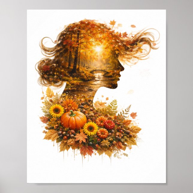 Nature Within: Double Exposure Art Collection Poster (Front)