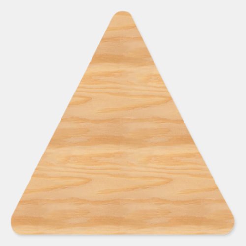 Nature Wood Blank Template Trendy Elegant Design Triangle Sticker
