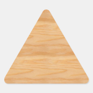 Nature Wood Blank Template Trendy Elegant Design Triangle Sticker
