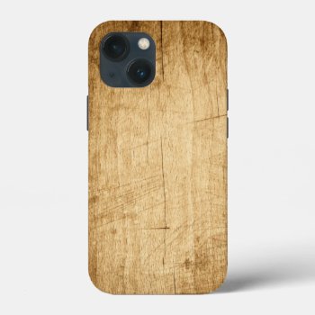 Nature Wood Wooden Board Brown Textures Iphone 13 Mini Case by nonstopshop at Zazzle