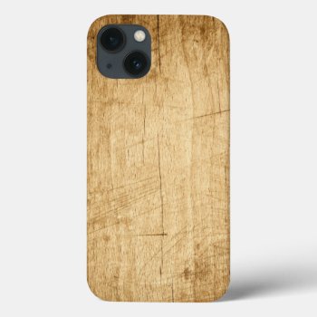 Nature Wood Wooden Board Brown Textures Iphone 13 Case by nonstopshop at Zazzle