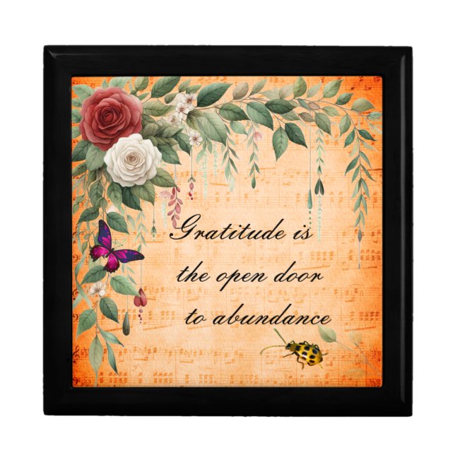 Nature Wooden Jewelry Keepsake Box (Front)