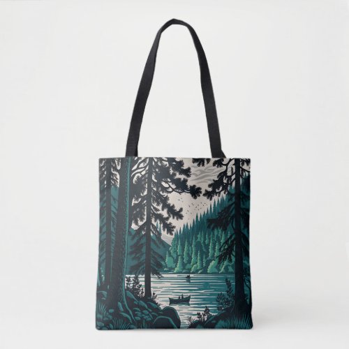 Nature Woods Lake Forest Northern Landscape Tote Bag