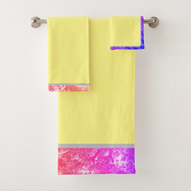 Nature  Yellow Bath Towels Set var2 (Insitu)
