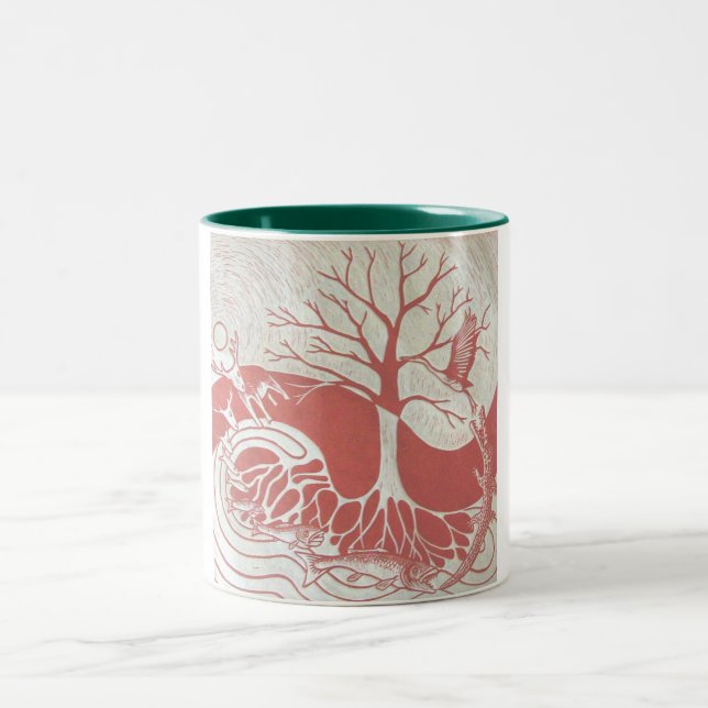 Naturecycle red green mug (Center)