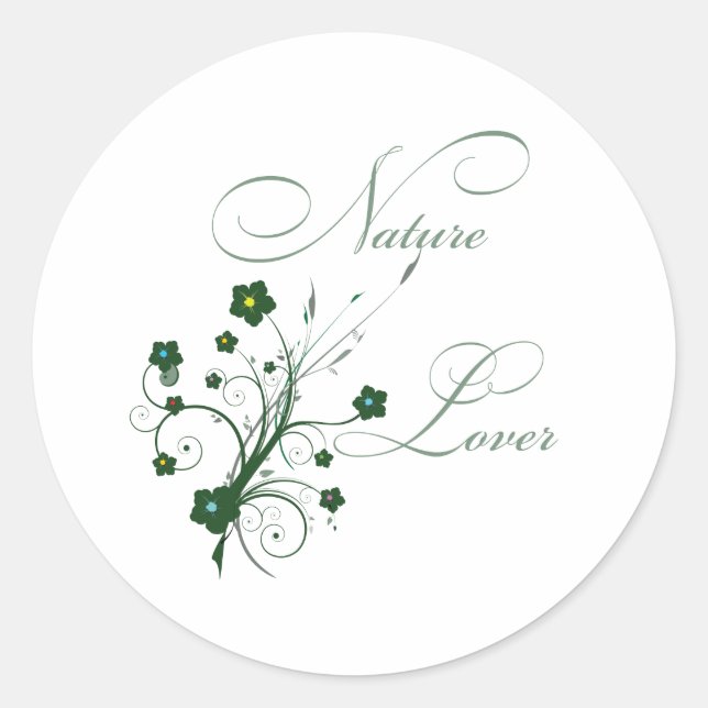 NatureLover Classic Round Sticker (Front)