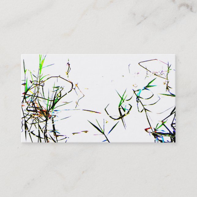 Nature's Abstract l Pond Weeds Business Card (Front)