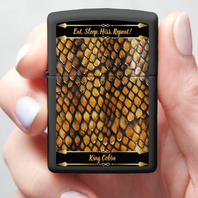 Nature's art in snakeskin patterns zippo lighter (In Hand)