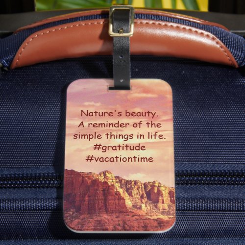 Natures Beauty Arizona Desert Photo Landscape Luggage Tag