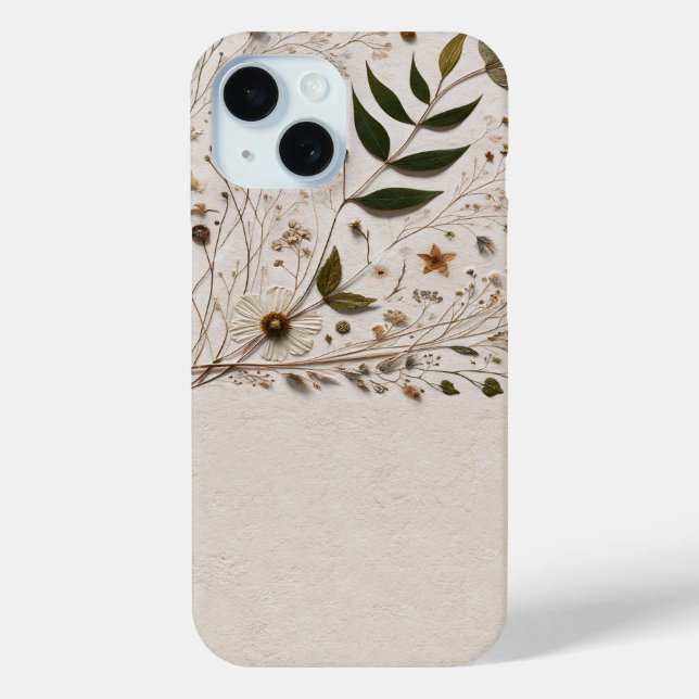 Nature's Beauty Botanical Flowers & Leaves Case-Mate iPhone Case (Back)