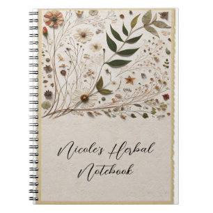 Nature's Beauty Botanical Flowers & Leaves Herbal Notebook