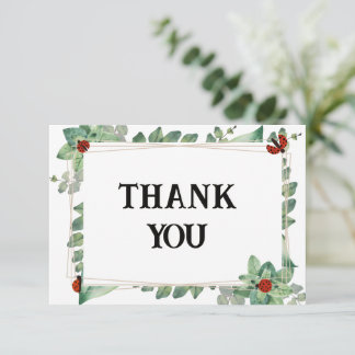 Natures Beauty: Ladybug Thank You Card