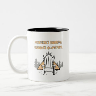 Nature's Beauty Queen's Comfort Luxury Glamping Two-Tone Coffee Mug