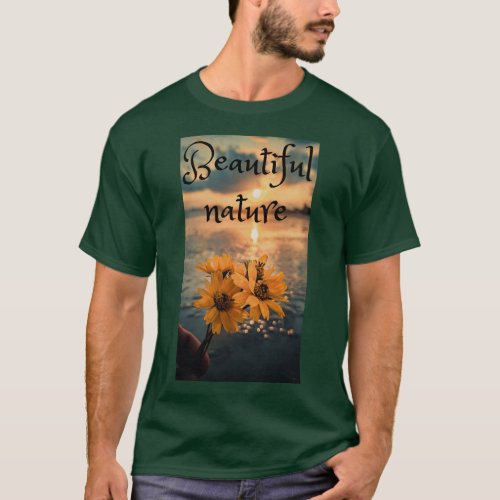 Natures beauty shines in moonlight river T_Shirt