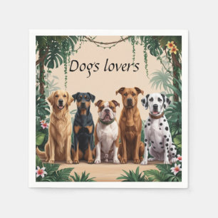 Nature's Best Friends: Dog Lovers in the Wild Napkins