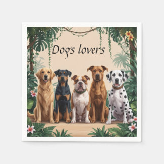 Nature's Best Friends: Dog Lovers in the Wild Napkins