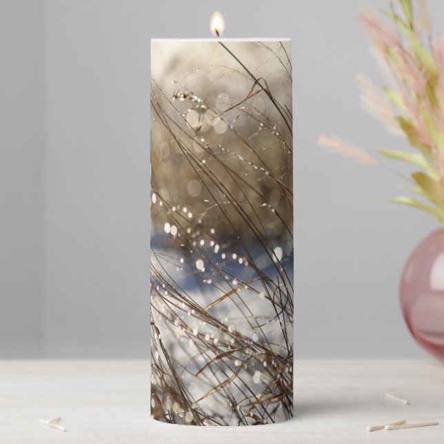 Nature's Bling • 3x8 Pillar Candle (In Situ)