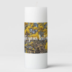 Nature's bloom pillar candle