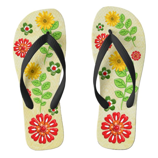 Natures Bounty Jeweled HIPPY Flip Flops (Footbed)