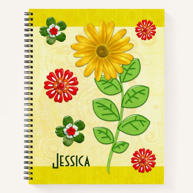 Natures Bounty Jeweled PERSONALIZED Notebook (Front)