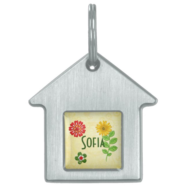 Natures Bounty Jeweled PERSONALIZED Pet ID Tag (Front)