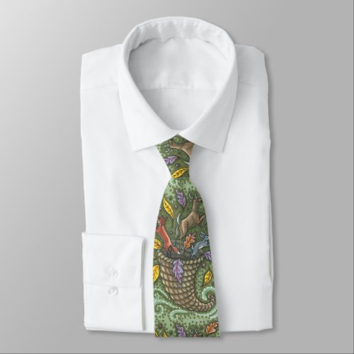 NATURES BOUNTY WILDLIFE CORNUCOPIA HOLIDAY TIE