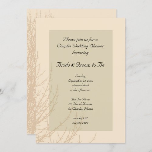 Natures Branches Couples Wedding Shower Invitation