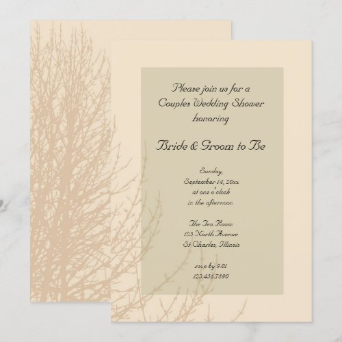 Nature's Branches Couples Wedding Shower Invite