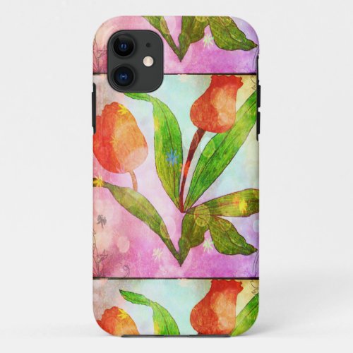 Natures Call Radiant Roses  Verdant Leaves iPhone 11 Case