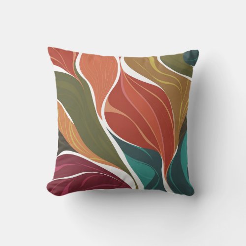 Natures Canvas A Boho_Inspired Color Palette Throw Pillow