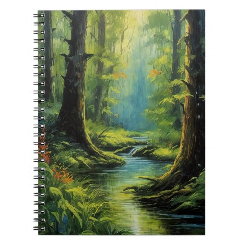 Natures Canvas Lush Green Forest Notebook
