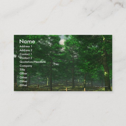 Customizable Nature's Clarity Business Card Template