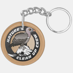 Nature's Clean Up Crew Circle Keychain (double-sided)