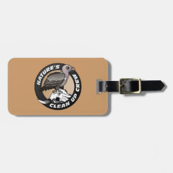 Nature's Clean Up Crew Small Luggage Tag with leather strap