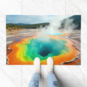 Nature's Colorful Hot Spring Art Doormat