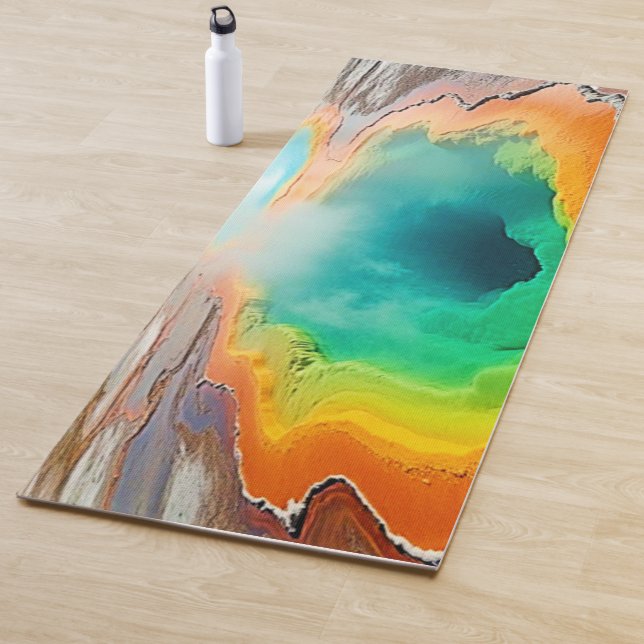 Nature's Colorful Hot Spring Art Yoga Mat (In Situ)