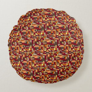 Nature's Colors Warm Earth Tone Round Pillow