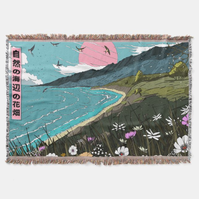 Natures Costal Meadow Throw Blanket (Front)