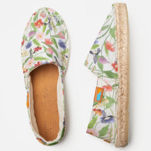 Nature's Country Garden   Floral Pattern Espadrilles