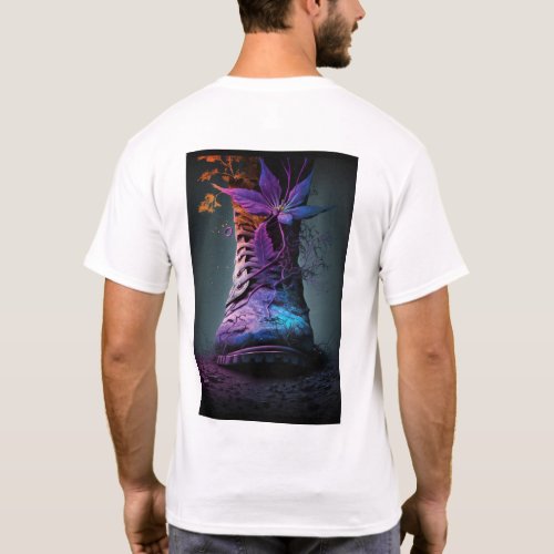 Natures Dance T_Shirt _ Diffused Shoe Prints in M