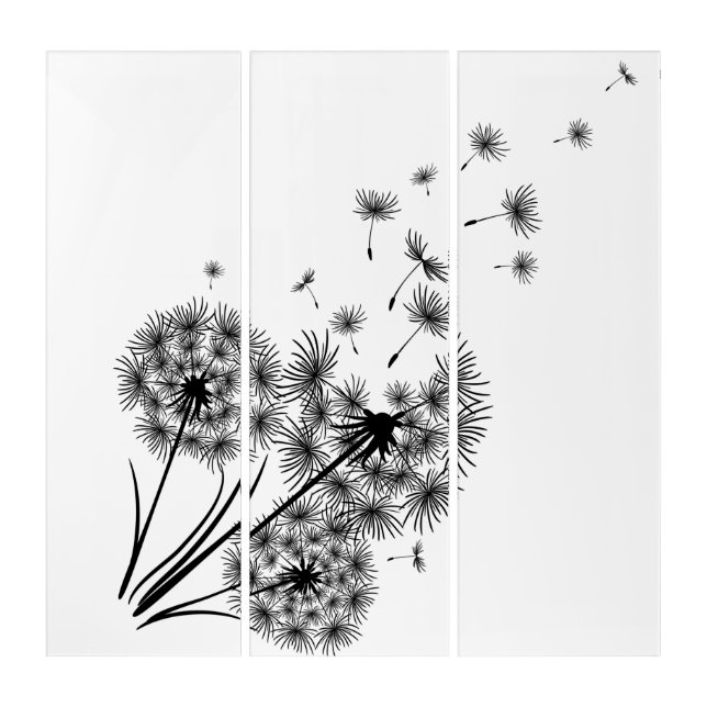 Natures Dandelions  Triptych (Front)