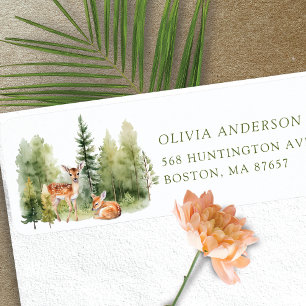 Nature's Delight Baby Shower Deer Address Label