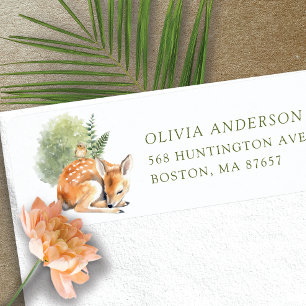 Nature's Delight Baby Shower Deer Address Label