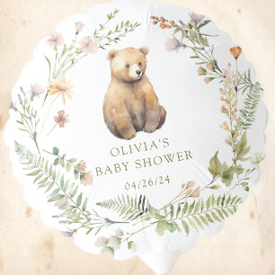 Nature's Delight Bear Baby Shower Balloon