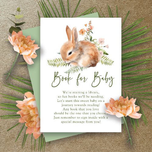 Natures Delight Bunny Book for Baby Enclosure Card