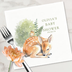 Nature's Delight Deer Baby Shower Favor Napkins
