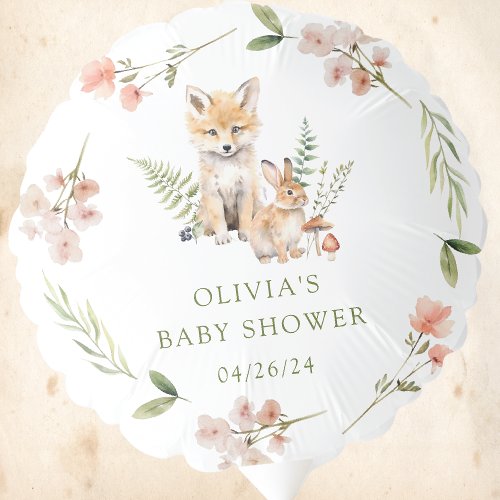 Natures Delight Fox Baby Shower Balloon