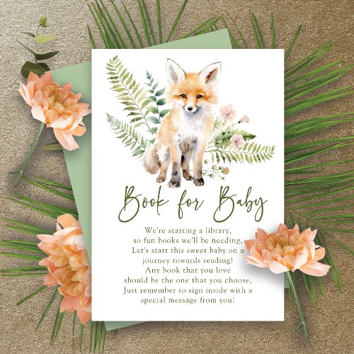 Natures Delight Fox Book for Baby Enclosure Card